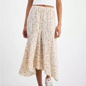 Hippie Rose Asymmetric Maxi Floral Skirt Size L